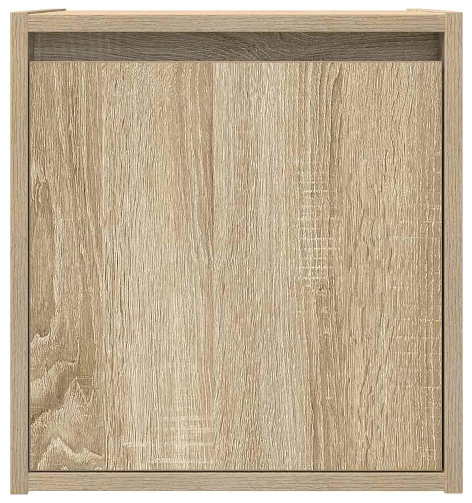 Mesa de cabeceira de parede 38x34x40 cm carvalho sonoma