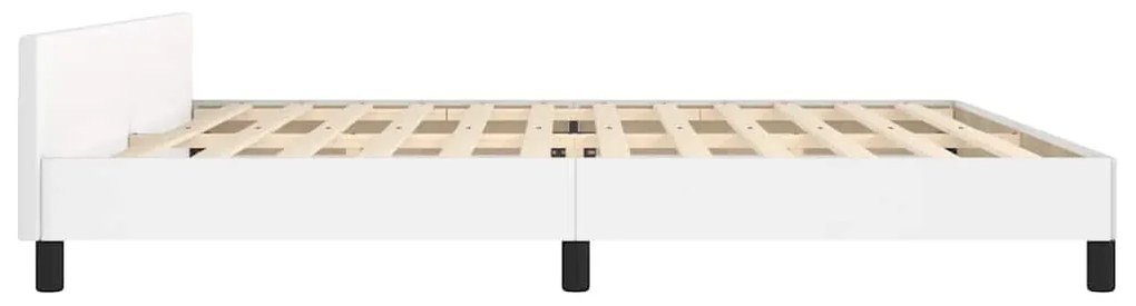 Estrutura de cama c/ cabeceira sem colchão 200x200 cm branco