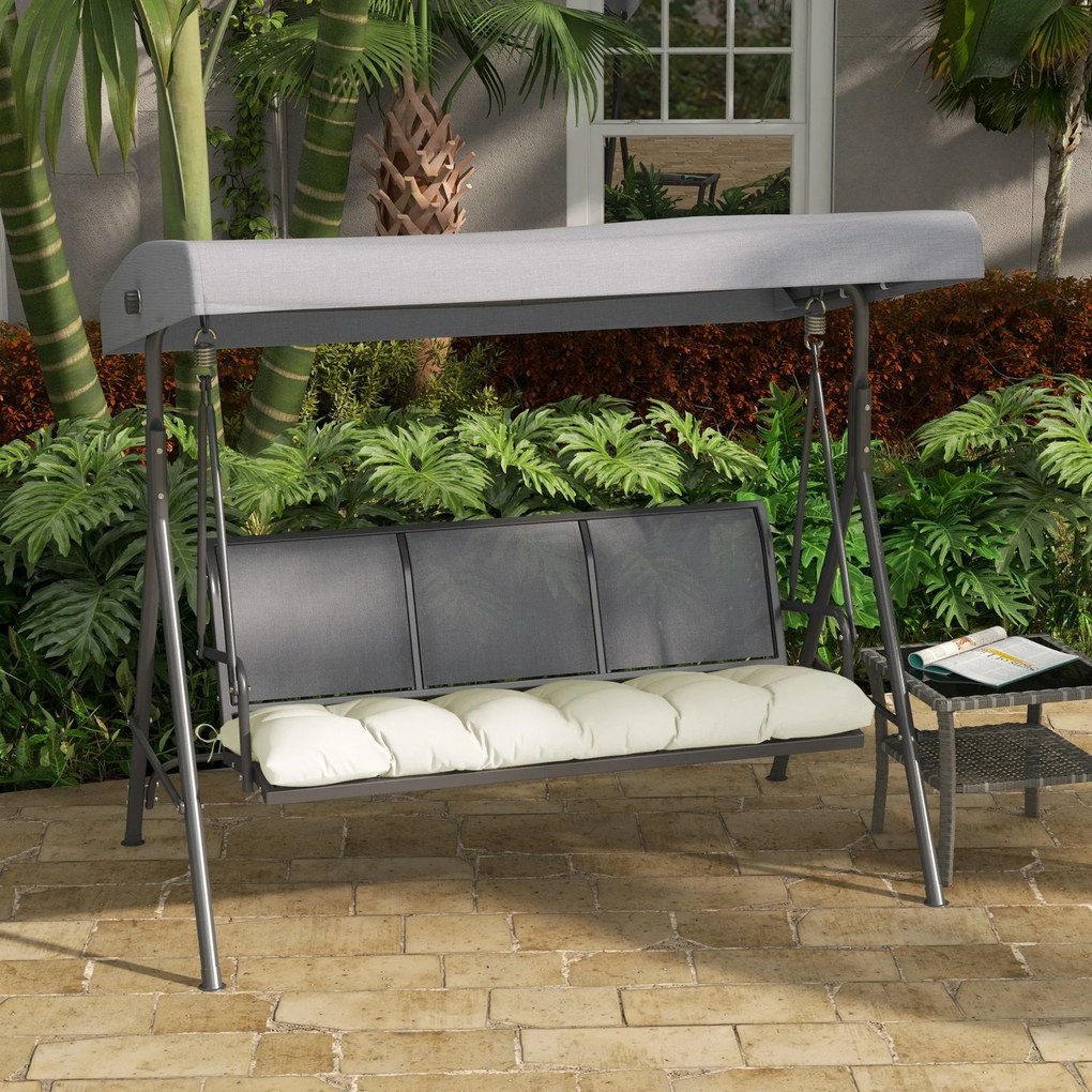 Almofada para Banco 128x48x8 cm Almofada para Banco de Jardim com 2 Co
