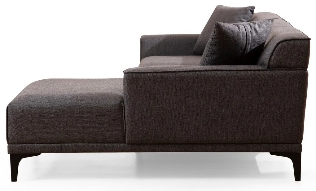 Sofá de Canto Petra – Antracite – 145 x 250 cm