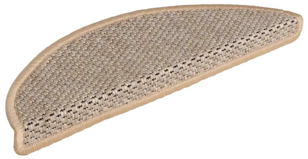 Tapetes escada adesivos aspeto sisal 30pcs 56x17x3cm bege-claro