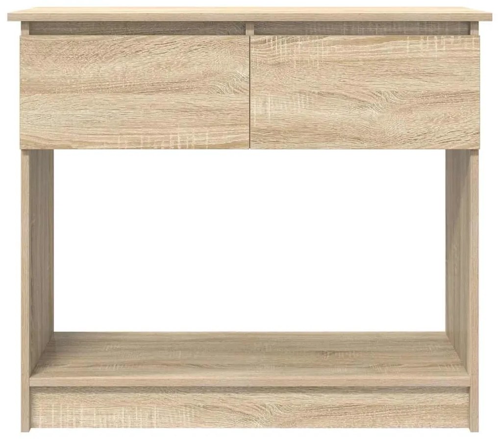 Mesa consola com gavetas 85,5x38,5x74,5 cm carvalho sonoma