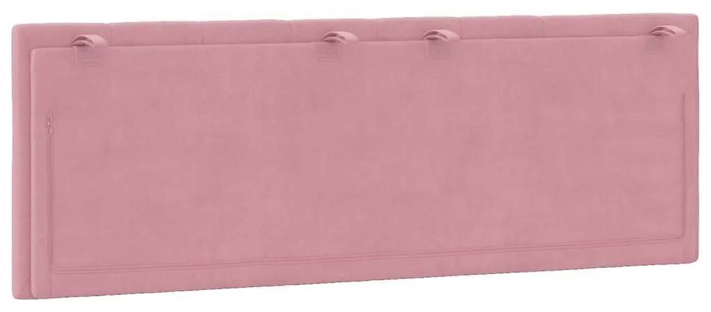 Almofadão de cabeceira 120 cm veludo rosa