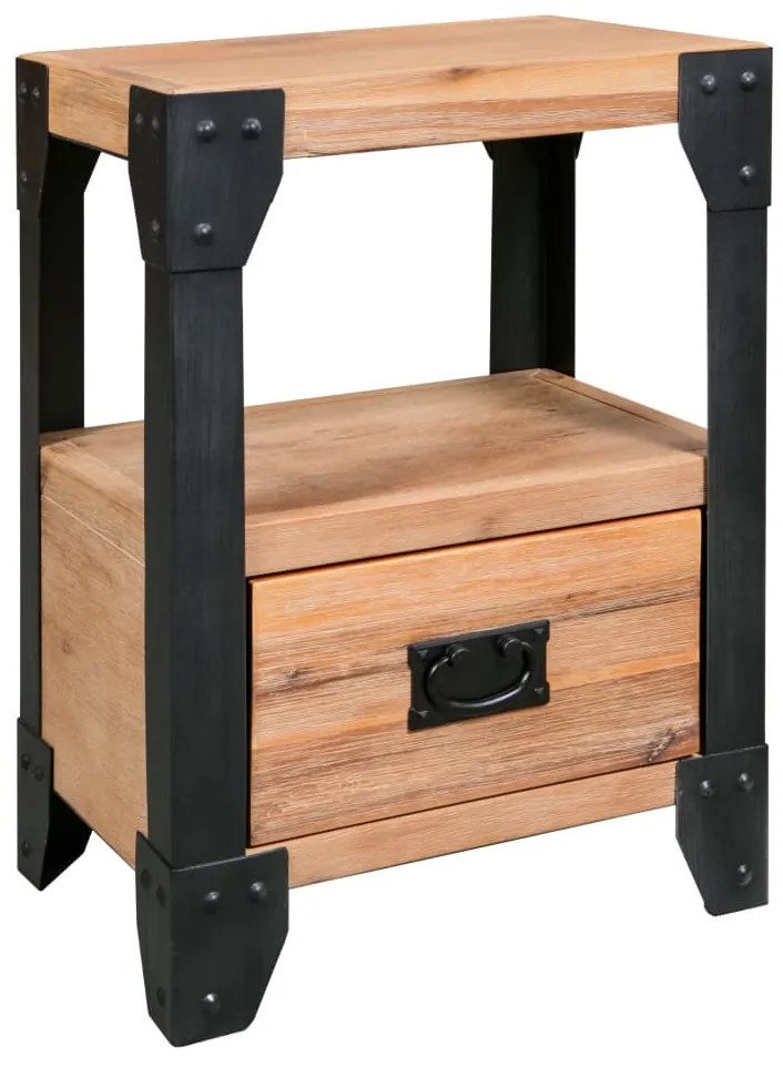 Mesas de cabeceira 2 pcs 40x30x54 cm madeira acácia maciça/aço