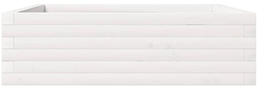 Vaso/floreira de jardim 80x80x23 cm pinho maciço branco