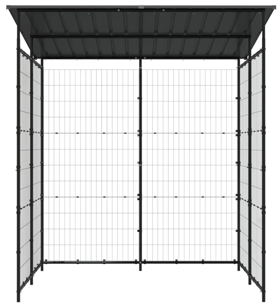 Abrigo para bicicletas 190x190x222 cm aço preto