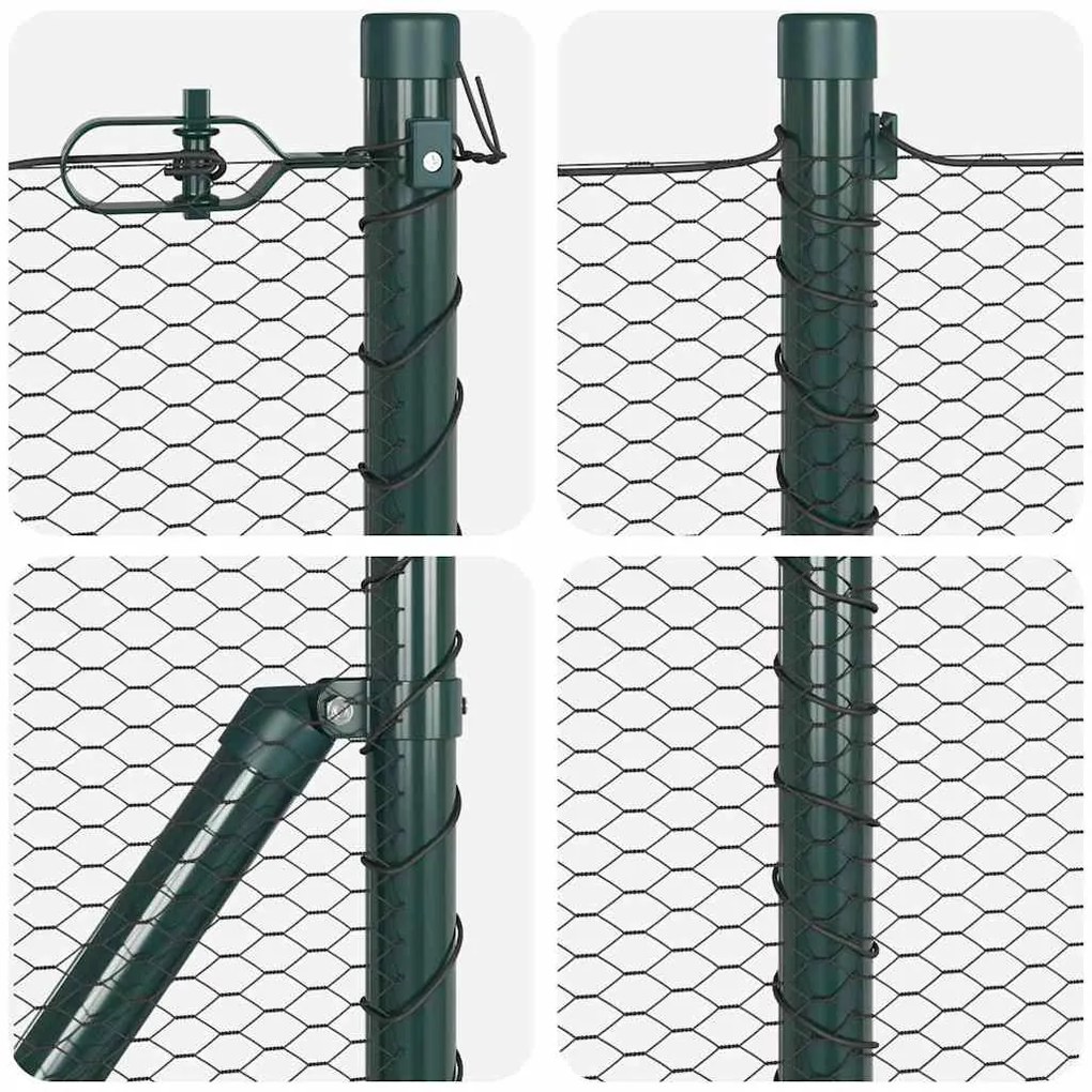Cerca Hexagonal vidaXL Cinza 0,6x100 m Aço