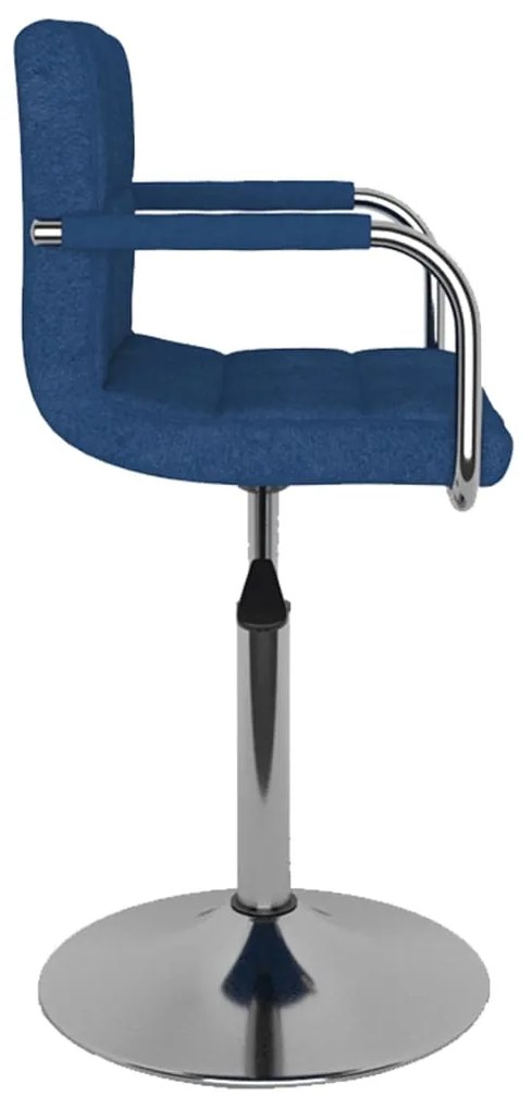 Cadeira de jantar em tecido azul