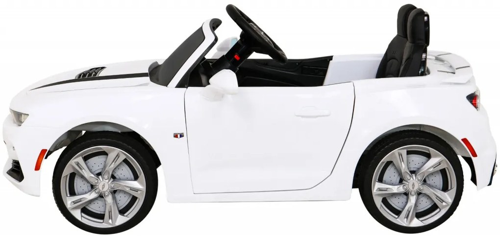 Carro elétrico para Crianças 12V Chevrolet CAMARO 2SS Rodas de EVA, Assento de couro Branco