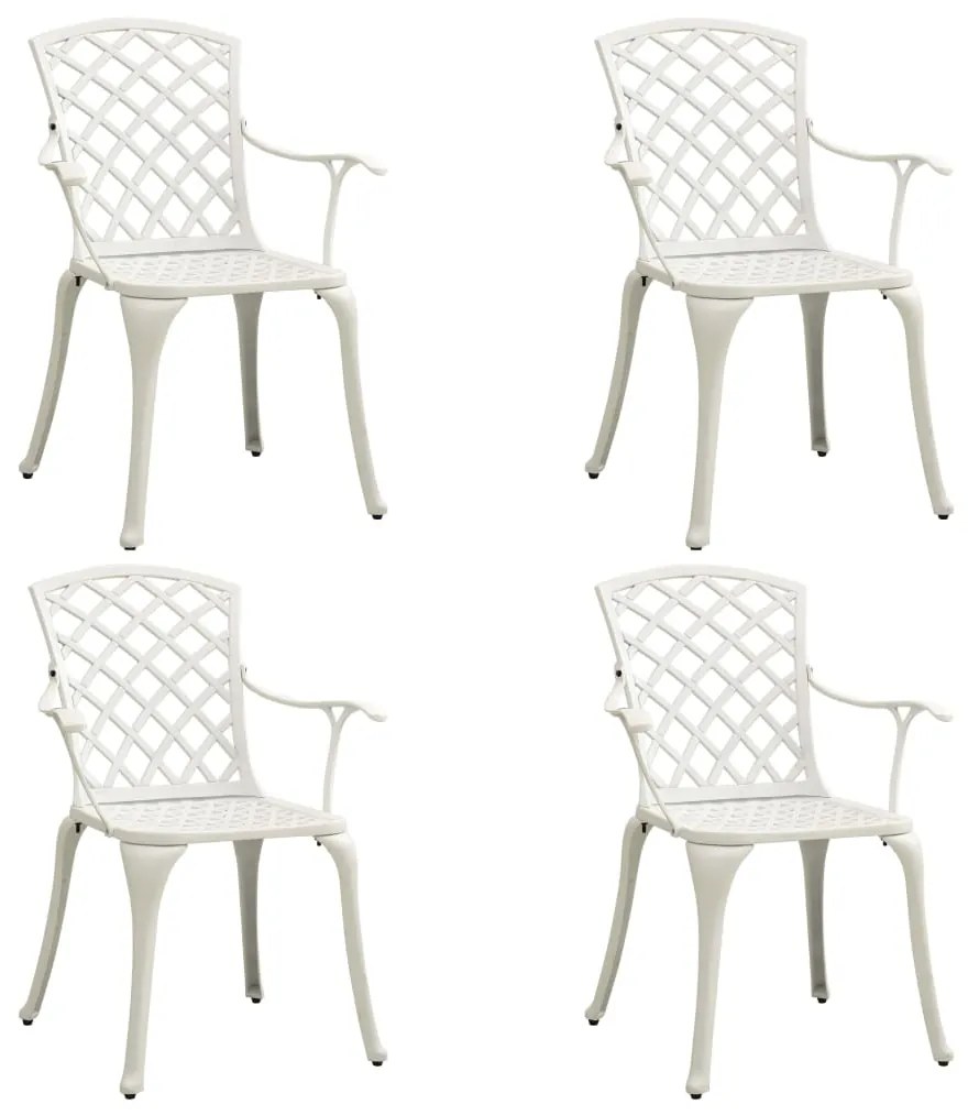5 pcs conjunto de bistrô alumínio fundido branco