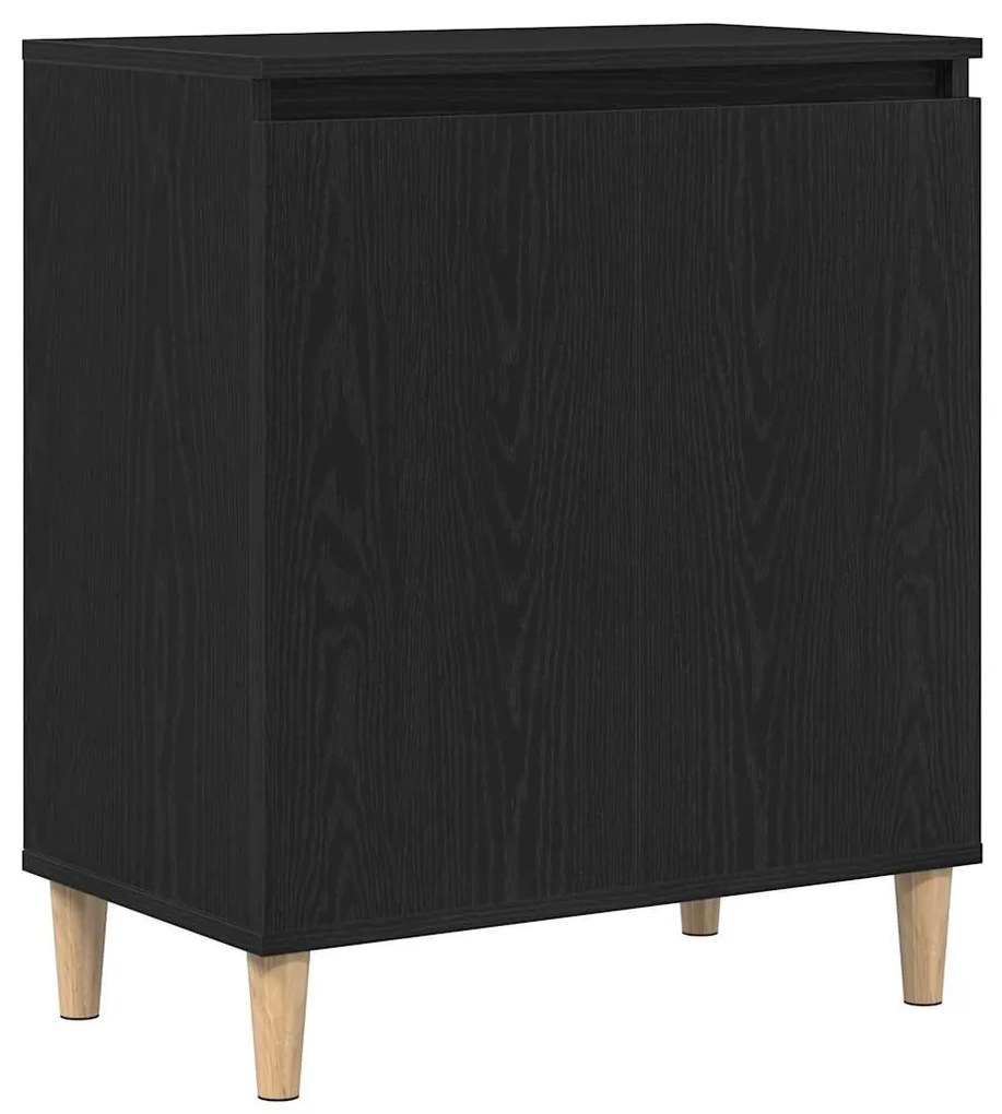 Sideboard vidaXL Preto Carvalho 60x35x70 cm Madeira de engenharia