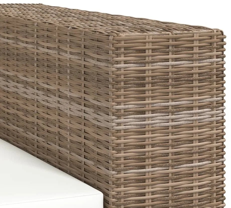 Conjunto sofás de 2 + 3 lugares, vime genuíno