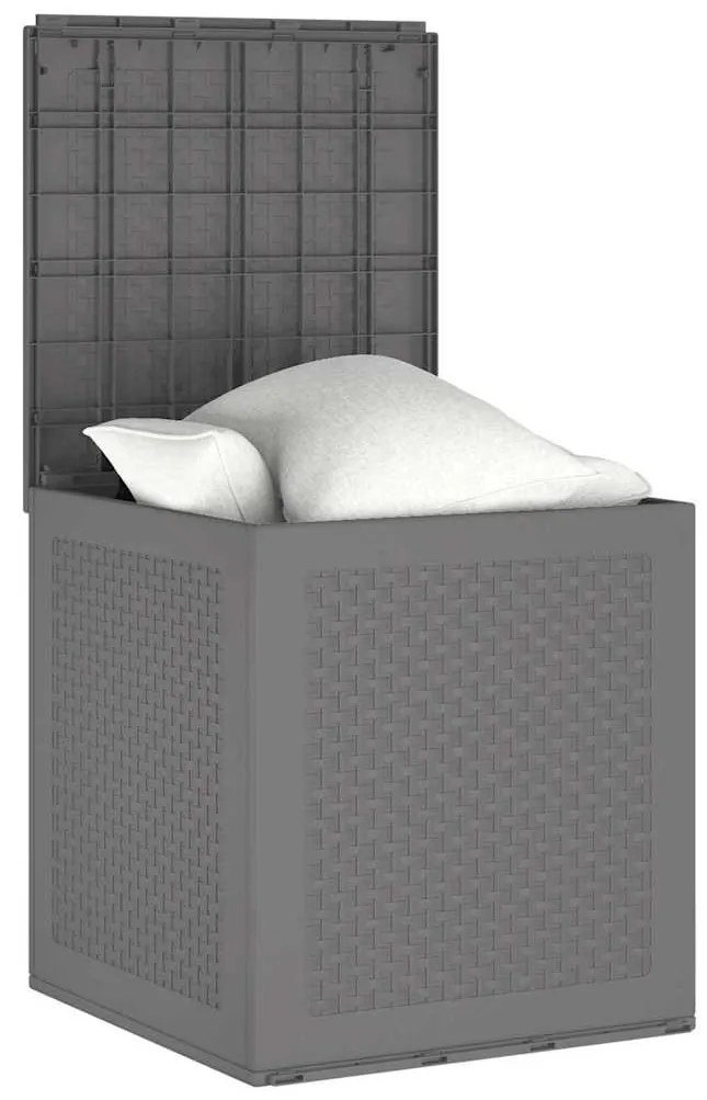 Caixa de Armazenamento para Jardim Cinzento-Claro 55x53x57 cm PP