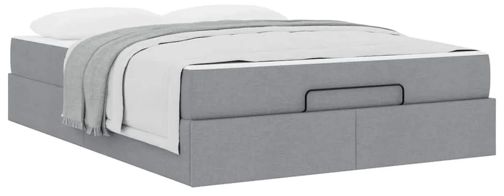 Estrutura da Cama Outros Cinzento-claro 160 x 200 cm tecido