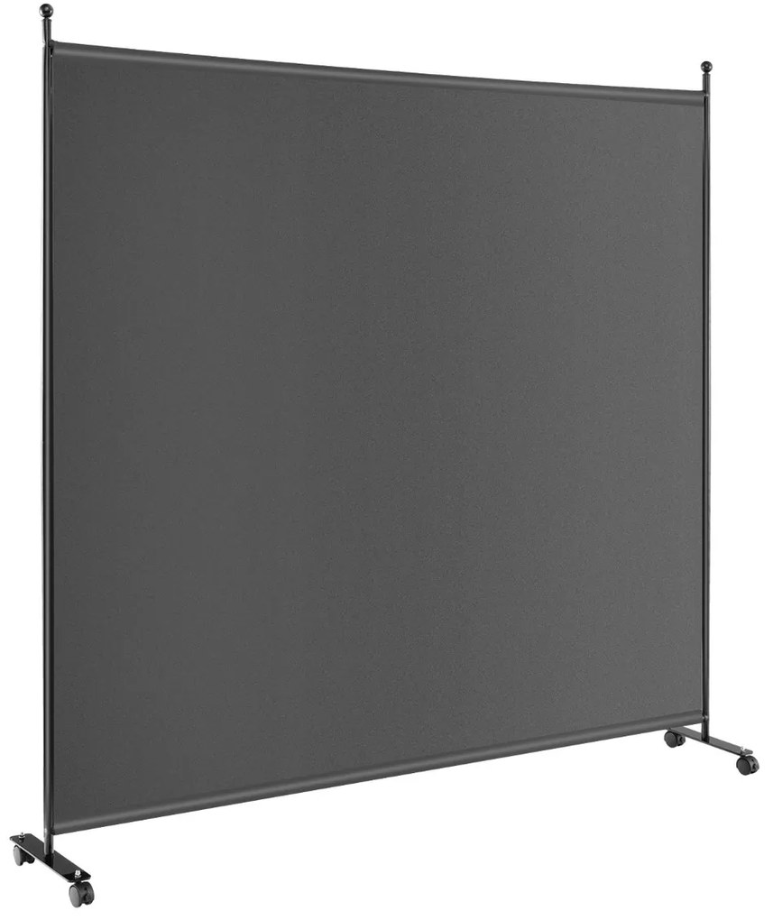 Biombo Separador de ambientes para privacidade da divisória com painel único com seções transversais 184 x 30 x 184 cm Cinzento