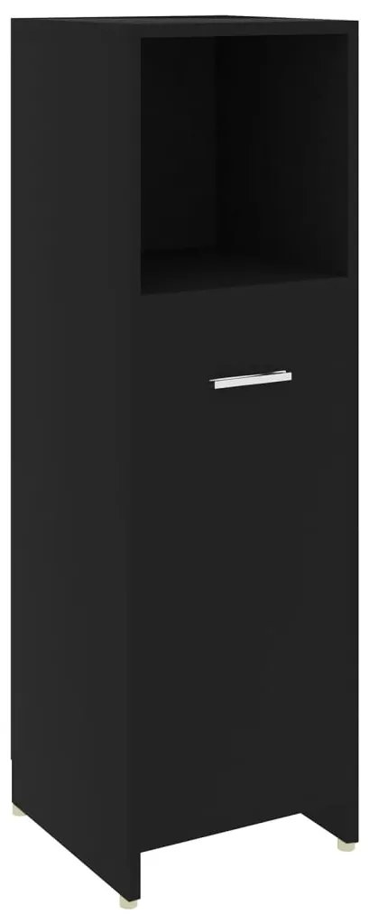 4 pcs conjunto de móveis de casa de banho preto