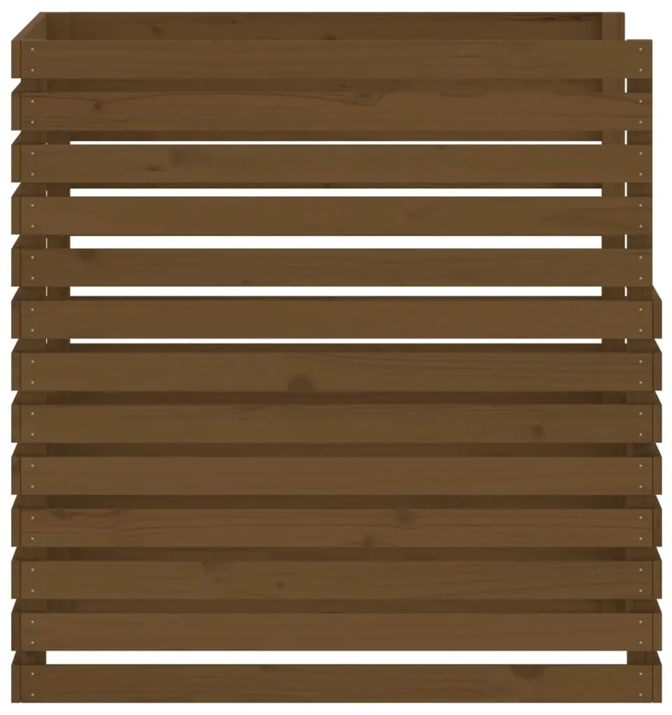 Caixote de compostagem 100x100x102 cm pinho maciço castanho mel