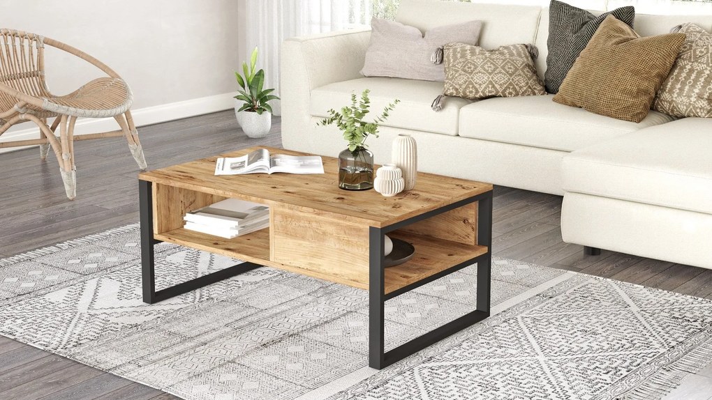 Mesa de Centro ML34 – Pinho Atlântico – 100x44,4x59,7 cm