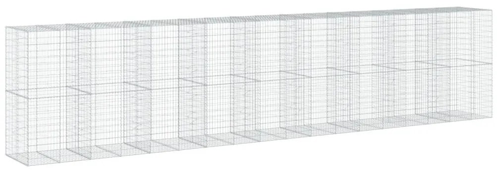 Cesto gabião com cobertura 900x100x200 cm ferro galvanizado