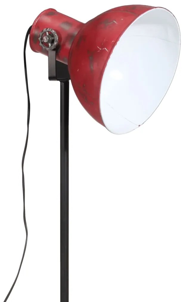 Candeeiro de pé 25 W 61x61x90/150 cm E27 vermelho desgastado