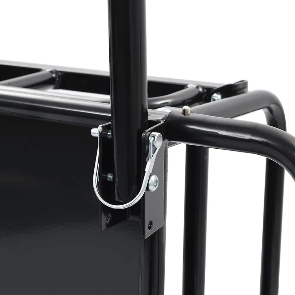 Reboque para bicicleta 130x73x48,5 cm aço preto