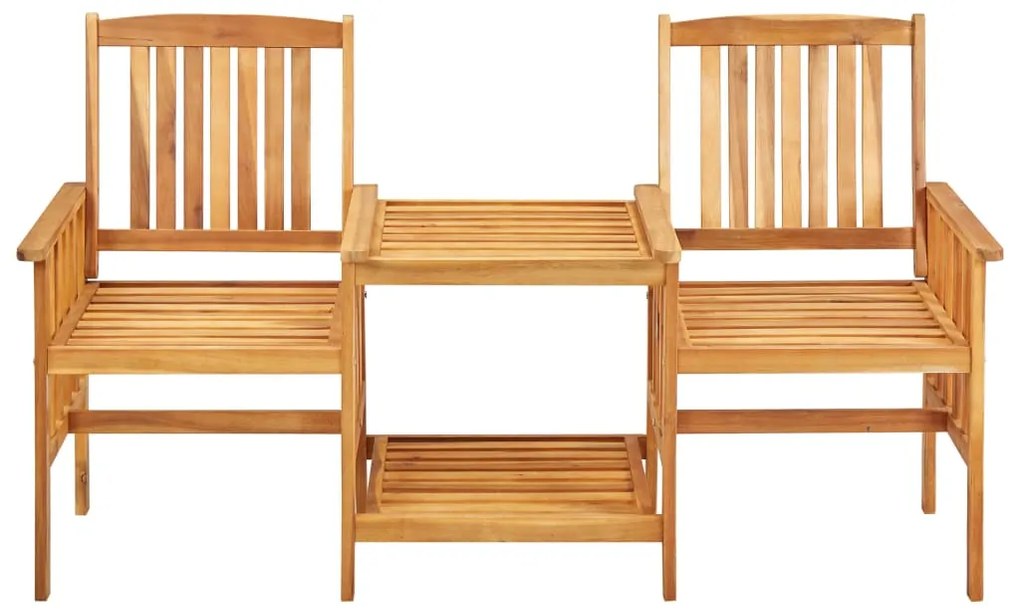 Cadeiras de jardim c/ mesa de centro 159x61x92 cm acácia maciça