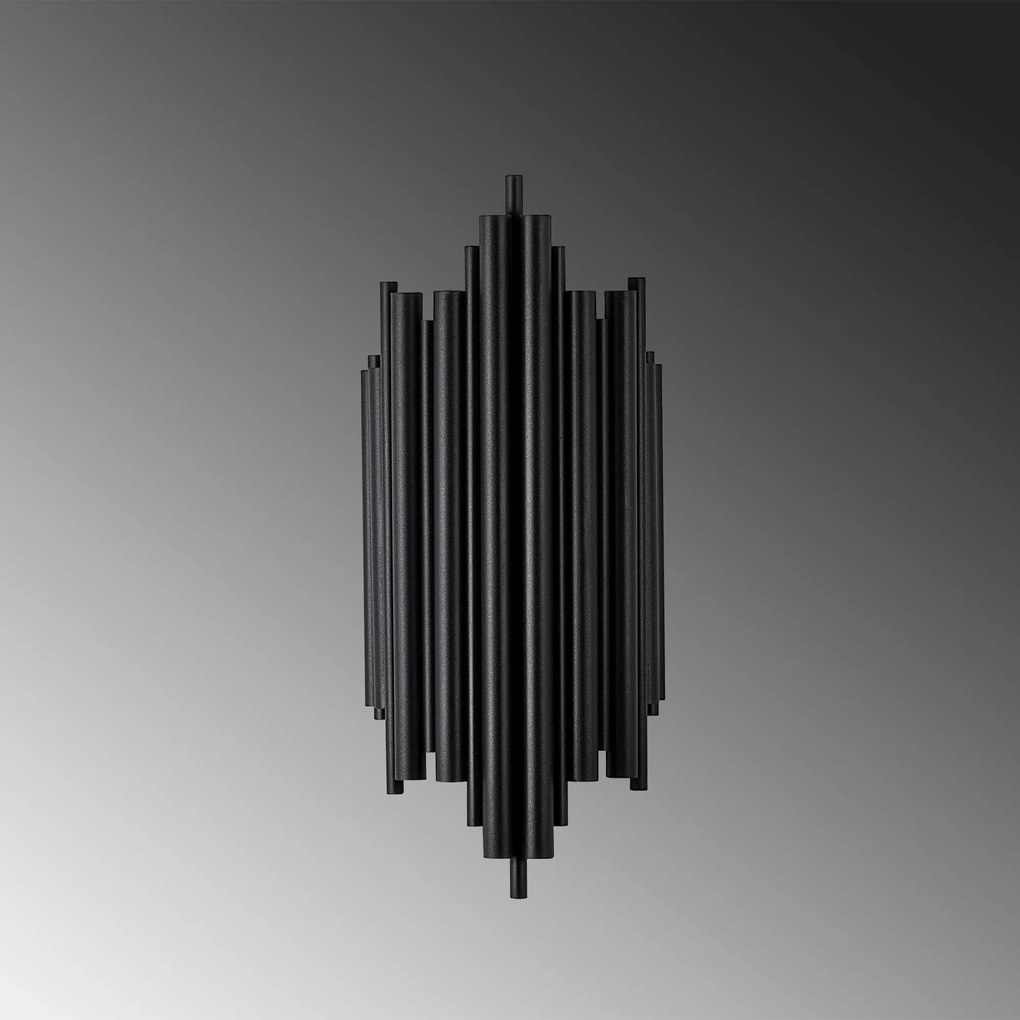Aplique de Parede Reis – Preto – 22 cm x 50 cm x 11 cm
