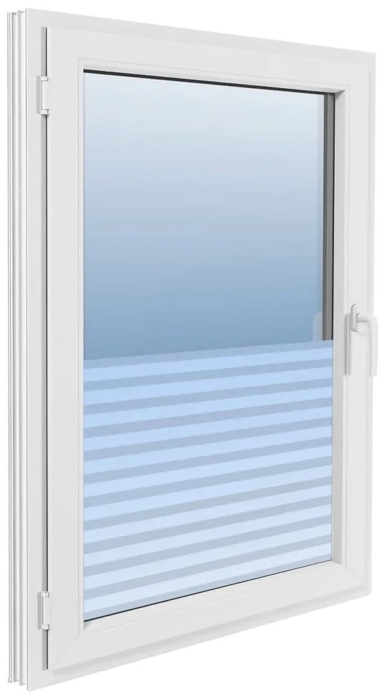Película para janela fosca 0,9x20 m PVC design às riscas