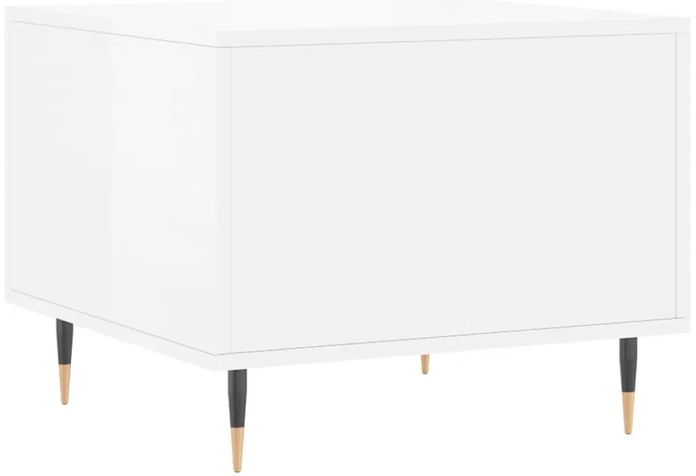 Mesas de centro 2 pcs 50x50x40 cm branco brilhante