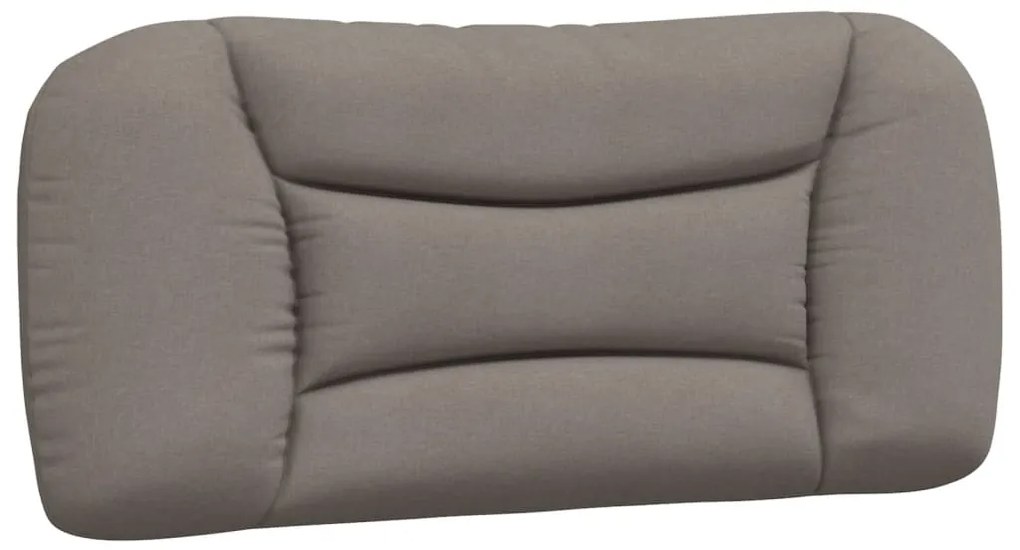 Cama com colchão 90x190 cm tecido castanho-acinzentado