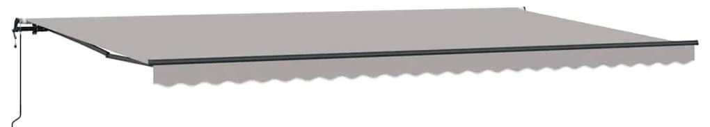 Toldo Retrátil Automático Cinza-Claro 600 x 350 cm