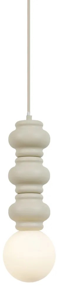 Candeeiro Pendente Retro Bege com Vidro Mate - Fedde