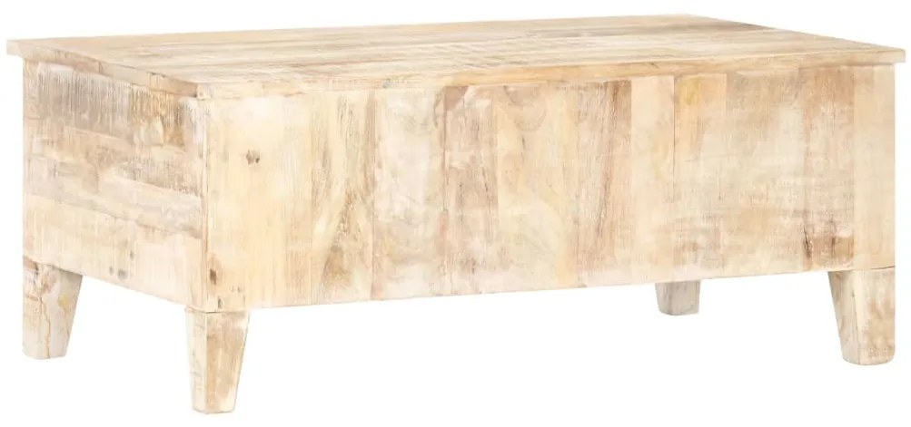 Mesa de centro 100x55x40 cm madeira de acácia áspera