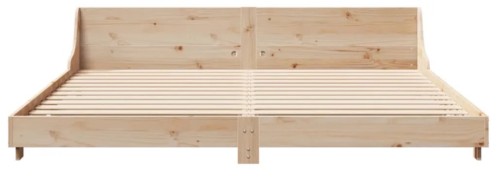 Cama sem colchão 200x200 cm madeira de pinho maciça