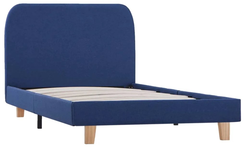 Estrutura de cama 90x200 cm tecido azul