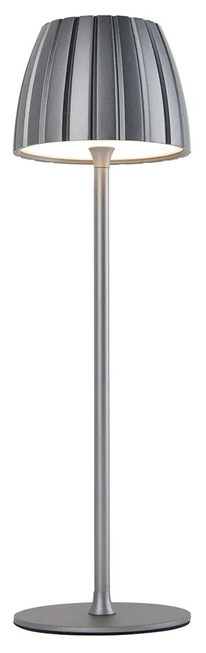 LED Candeeiro de mesa Cinzento 3-níveis de intensidade regulável em Kelvin Recarregável - Dolce Moderno