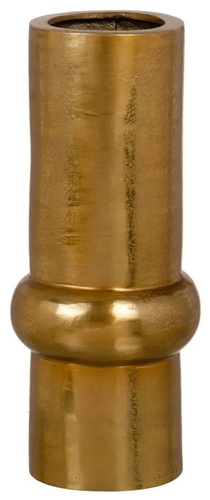 Vaso 18 X 18 X 41 cm Dourado Alumínio