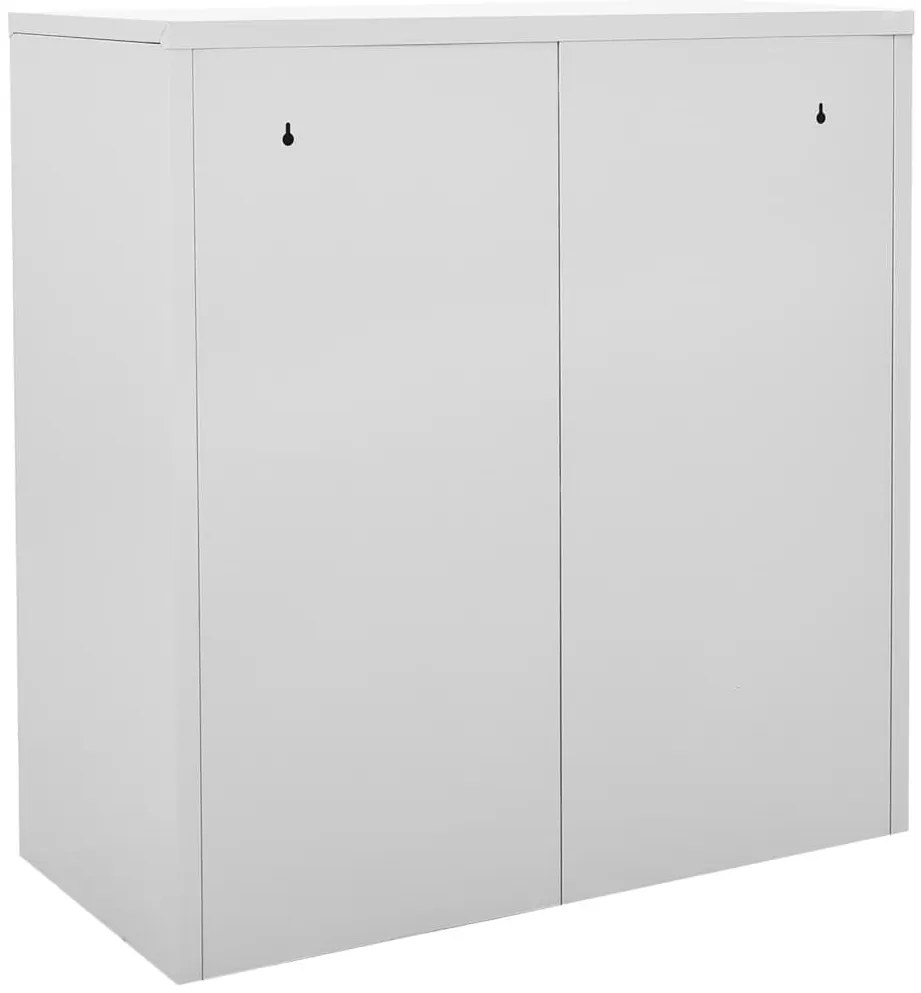 Cacifos 2 pcs 90x45x92,5 cm aço cinzento-claro e vermelho