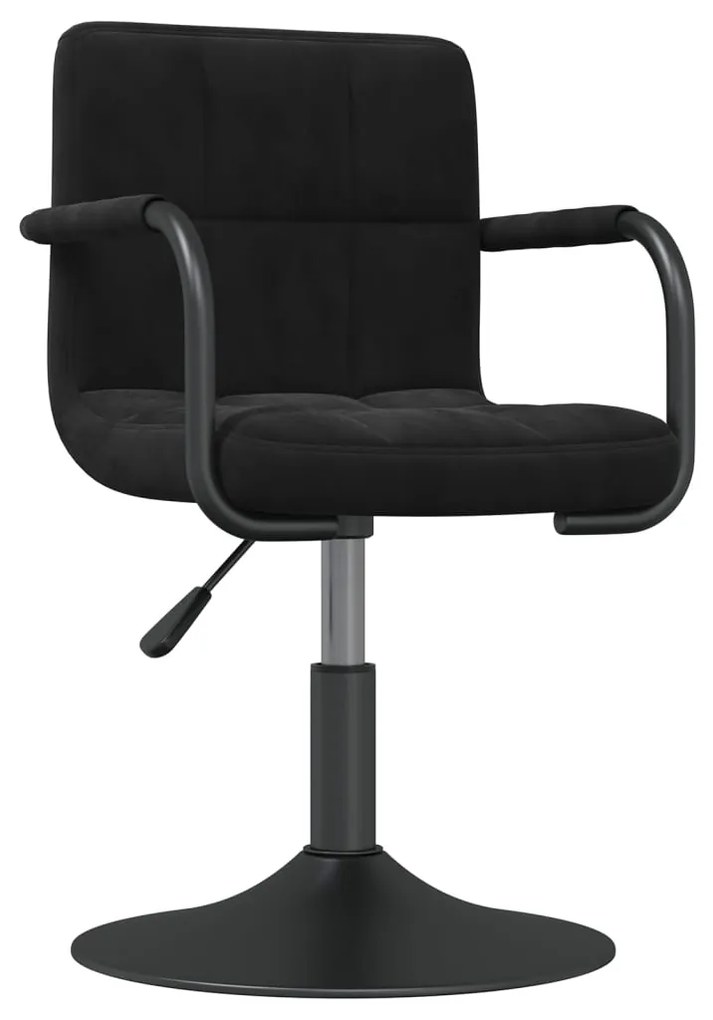 Cadeiras de jantar giratórias 4 pcs veludo preto