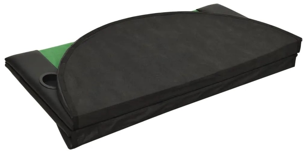 Mesa tabuleiro póquer dobrável 10 jogadores 208x106x3cm verde