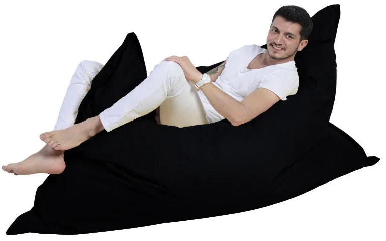 Puff de Jardim Giant Cushion 140x180 – Preto – 180x140x30 cm | Tribo H
