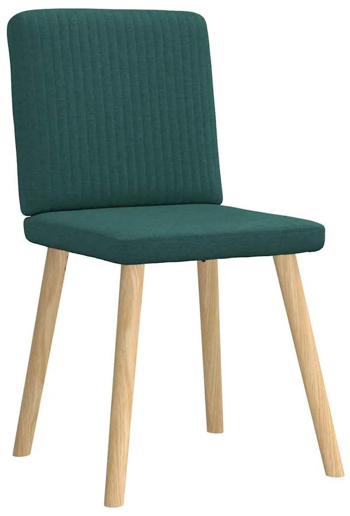 Cadeiras de jantar 4 pcs tecido verde escuro