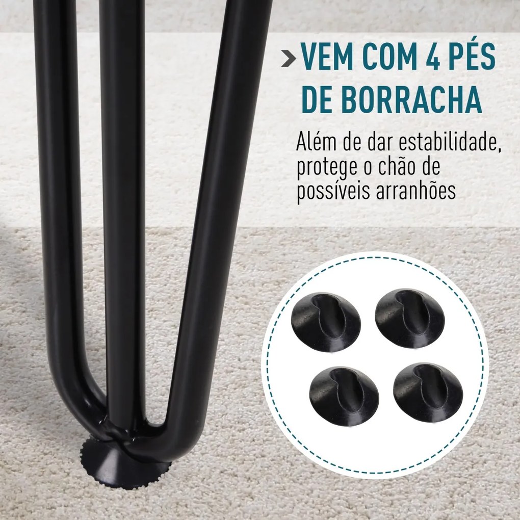 Pernas de mesa de 4 peças 3 varas Pés para móveis Aço Robusto