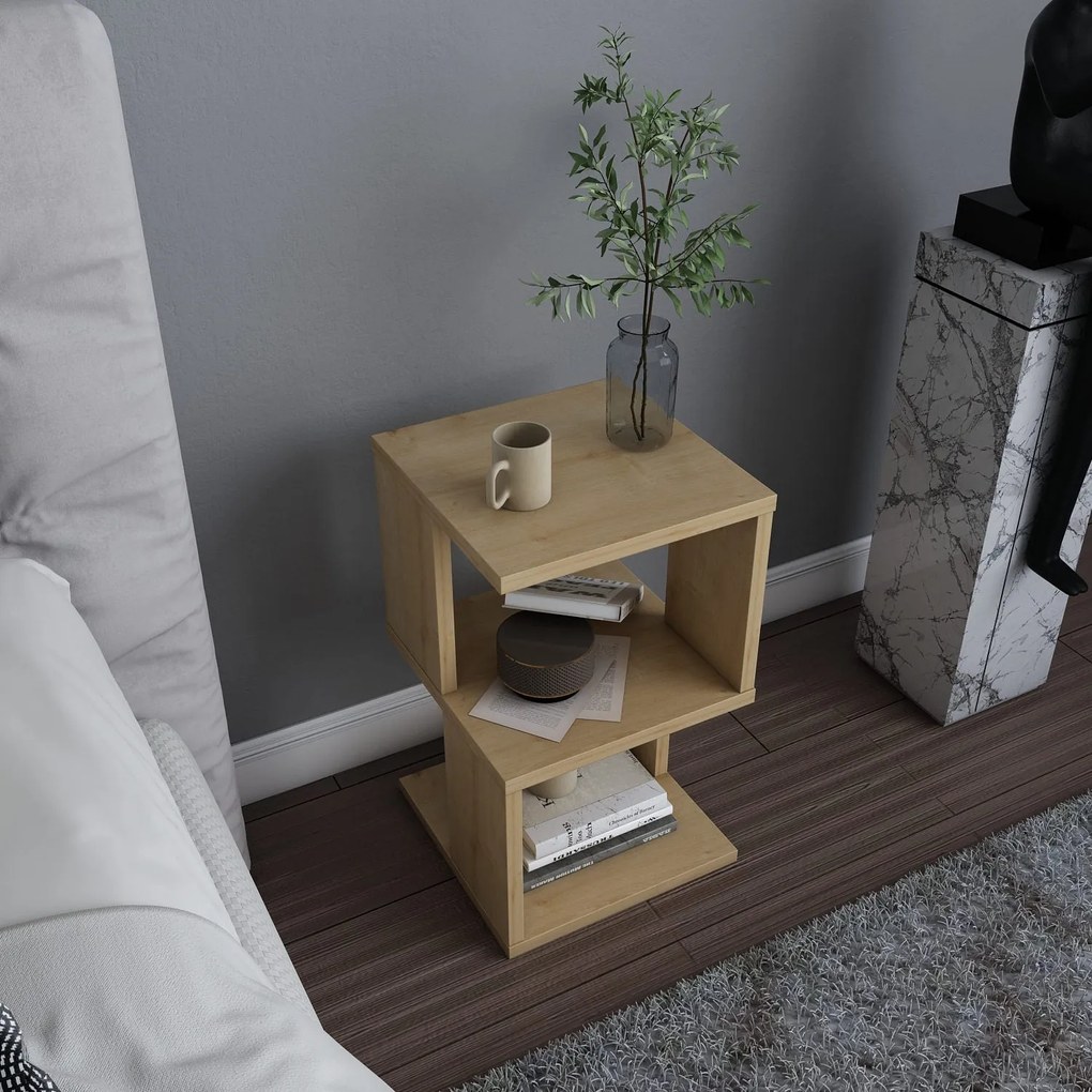 Mesa de Cabeceira Carter – Carvalho – 29,6x29,6x49,4 cm
