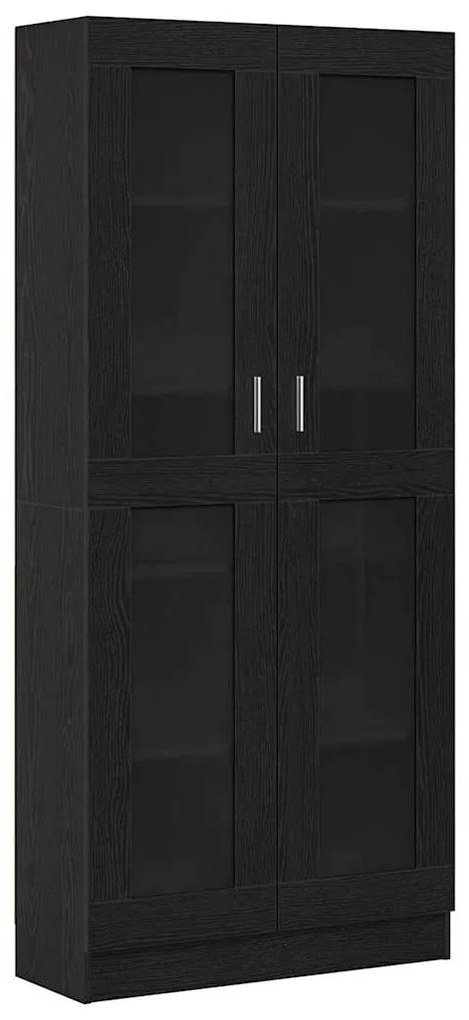 Armários de livros vidaXL 2 unidades Carvalho Preto 82,5x30,5x185 cm M