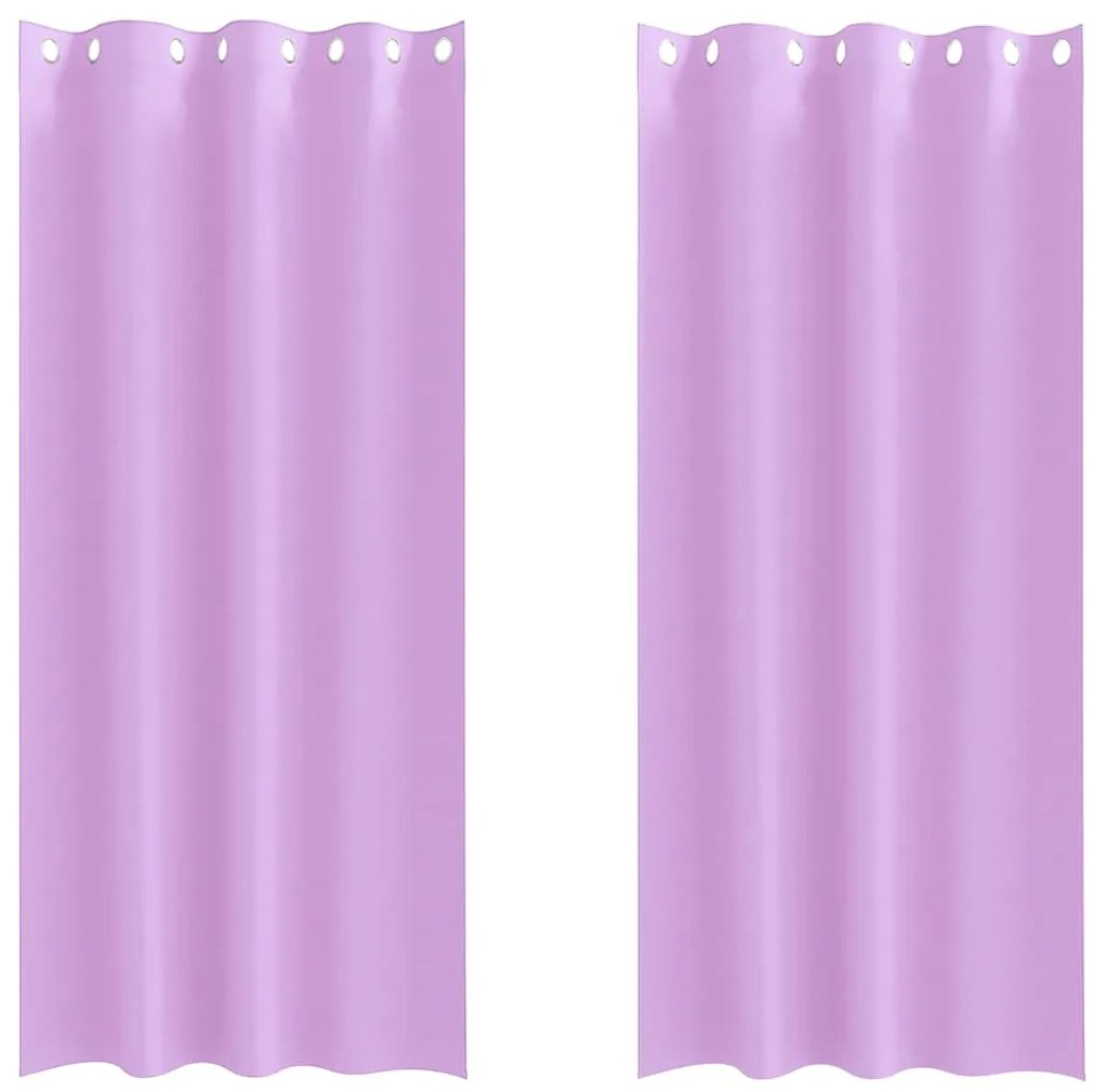 Cortinas com cortinas 2 pcs Roxo 245 x 140 cm Poliéster