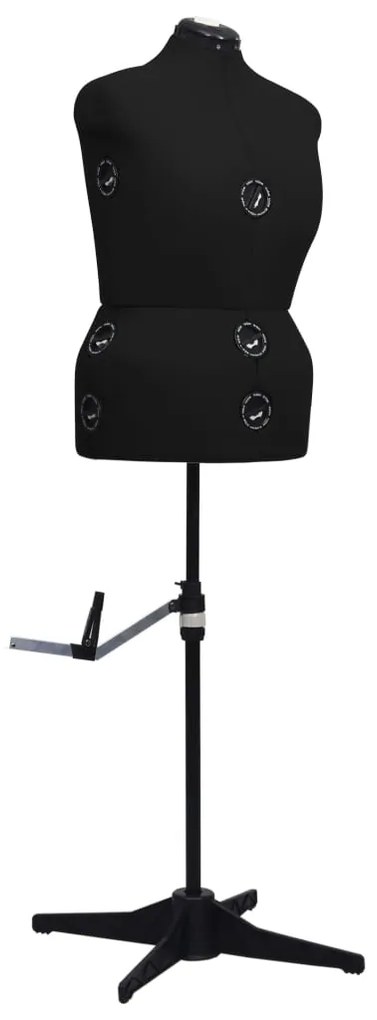 vidaXL Manequim feminino ajustável tamanho L 44-50 preto