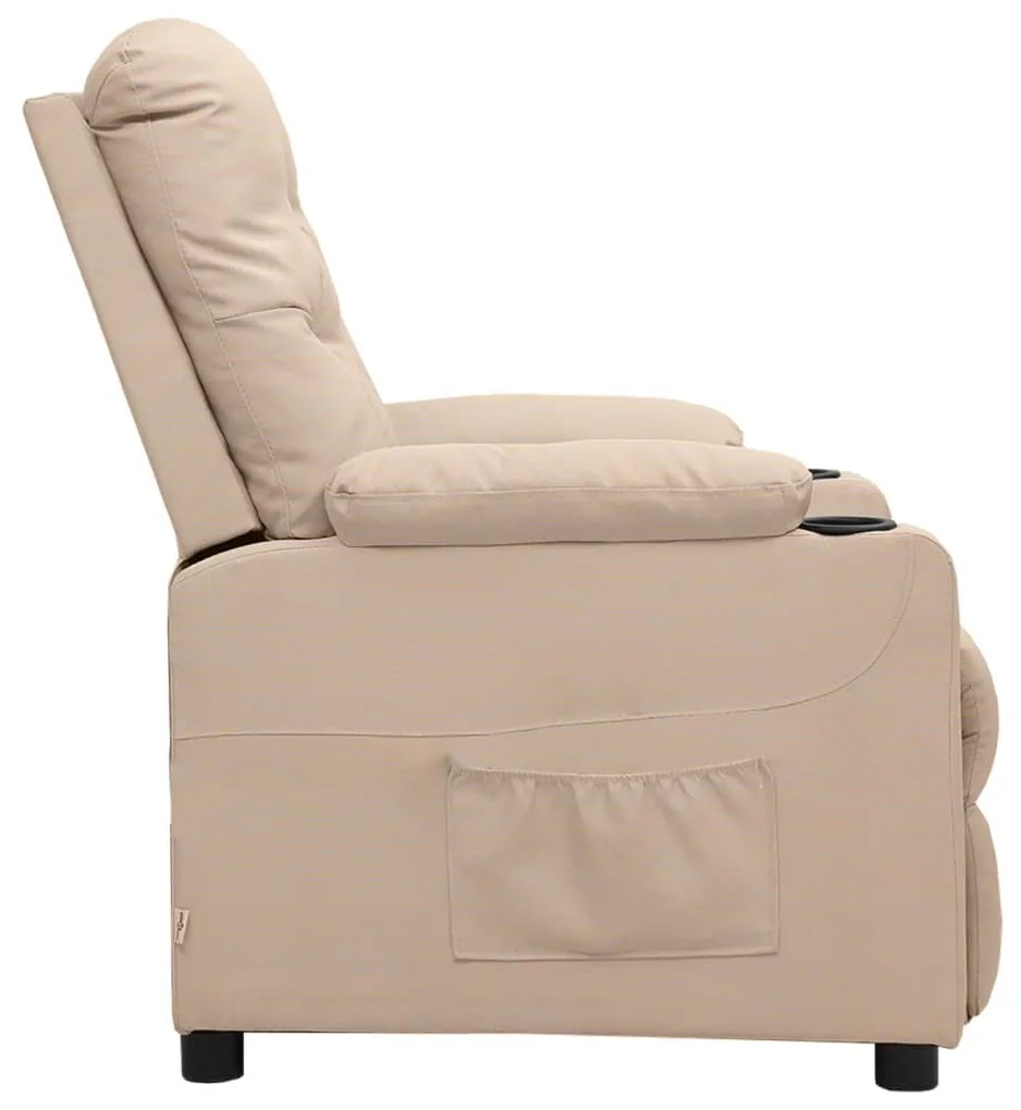 Poltrona elevatória tecido cor creme