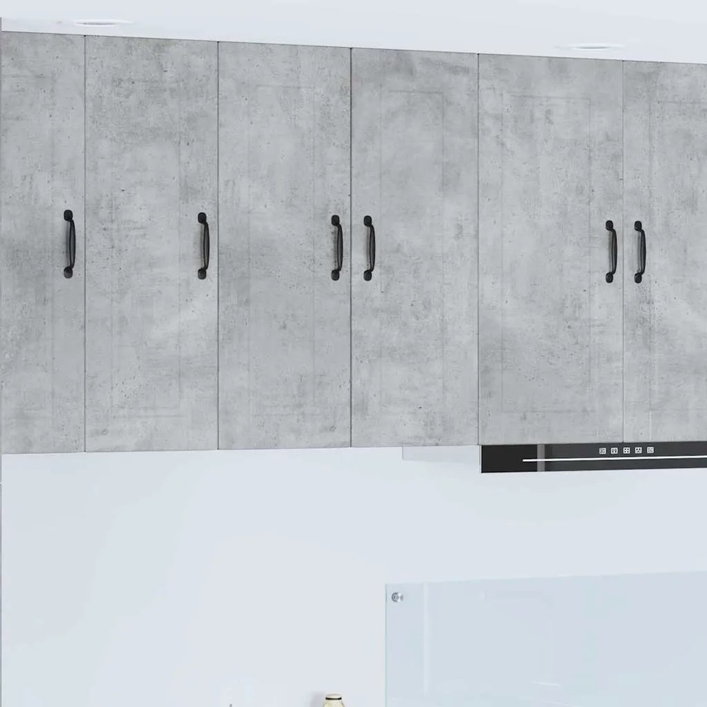 vidaXL Armário de Cozinha com porta 2 pcs Cinzento 30 x 31 x 80 cm