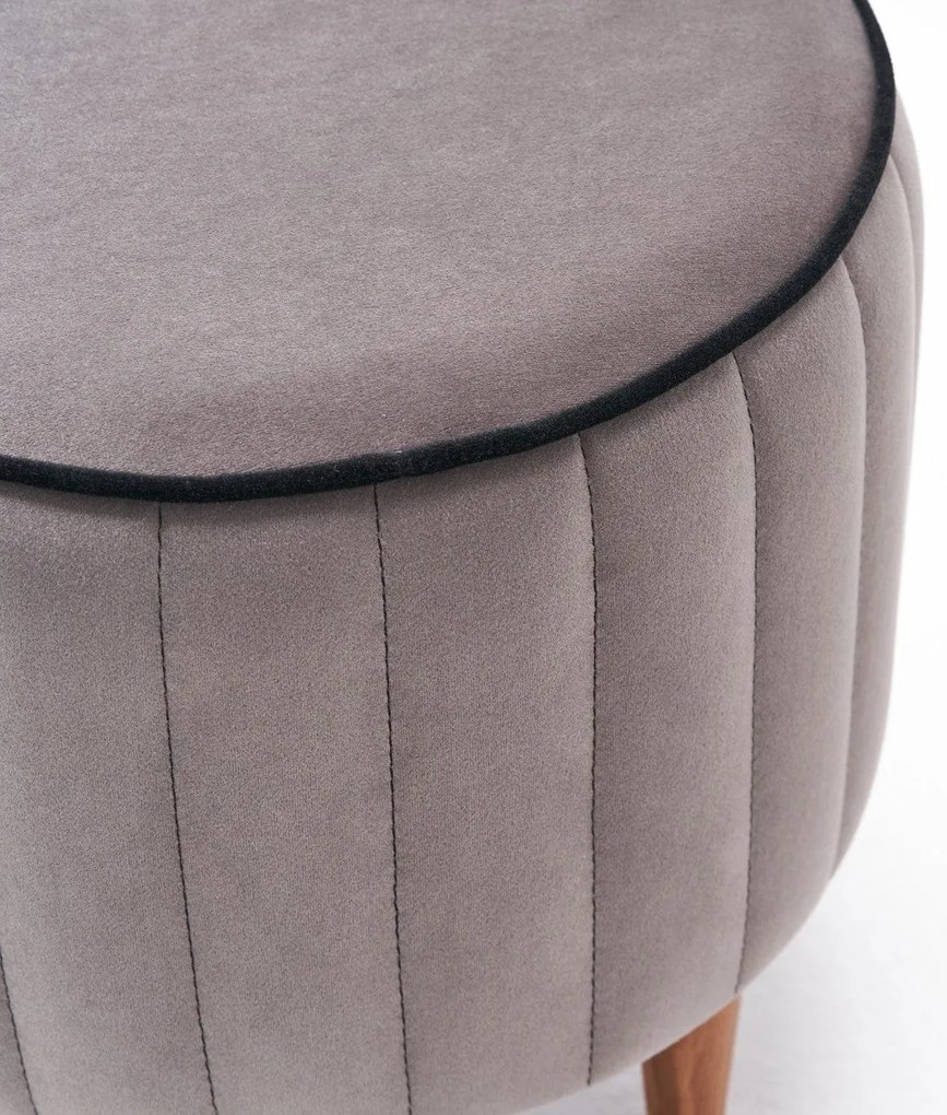 Pouffe Lindy – Cinzento – 40 cm x 40 cm x 40 cm